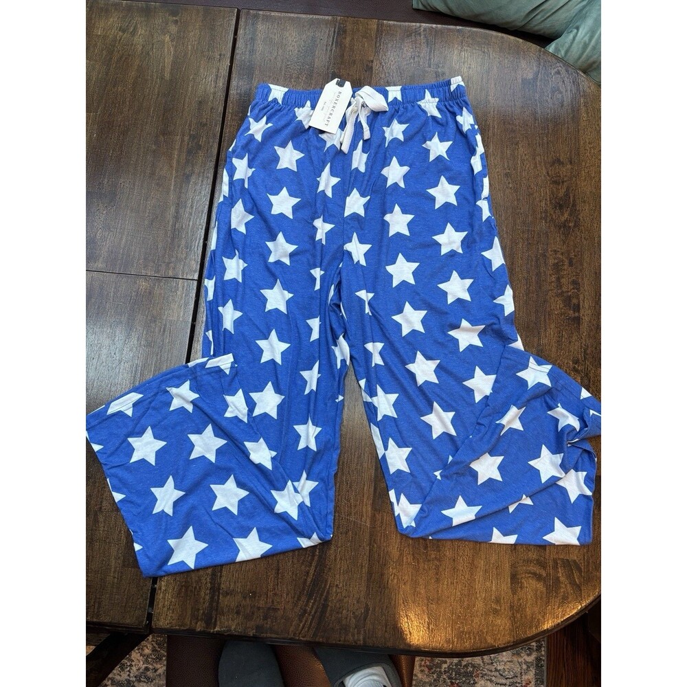 Boxercraft Blue White Star Print Lounge Pajama Pants NWT Size Medium
